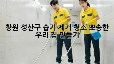 창원 성산구 습기 제거 청소💧, 뽀송한 우리 집 만들기✨